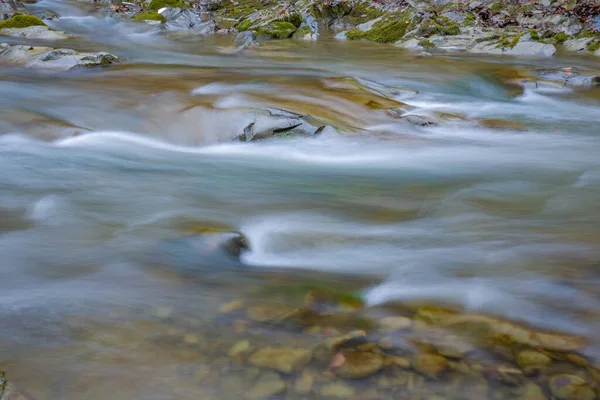 Plně Tekoucí Horská Řeka Karpatském Pohoří — Stock fotografie