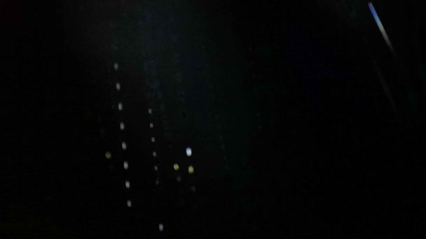 Texturierte Regentropfen Der Nacht Als Hintergrund — Stockvideo