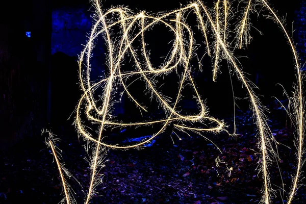 夜の輝きの抽象画 — ストック写真