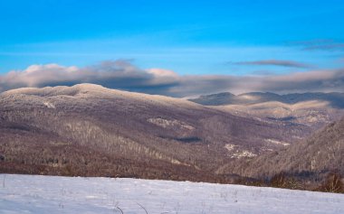 Karpat Dağları 'ndaki kış manzarası