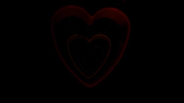 Symbolic Multi Colored Hearts Background — Stock Video