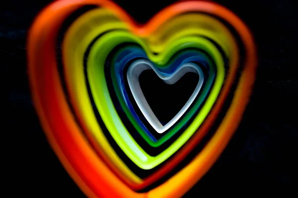 Şenlik Arka Planı Için Çok Renkli Kalpler — Stok fotoğraf