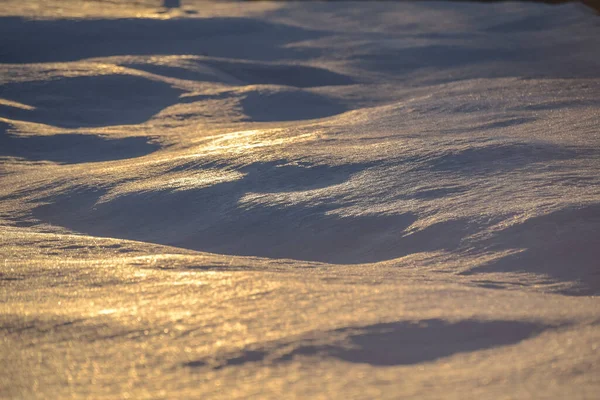 Teksturowany Puszysty Śnieg Karpatach Zachodzie Słońca — Zdjęcie stockowe