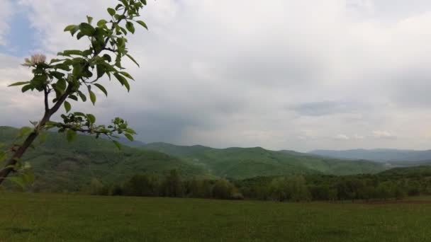 Timelapse Spring Landscape Rural Mountainous Region Carpathians — Vídeos de Stock