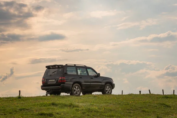 Spring Landscape Rural Highlands Suv — Stock Photo, Image