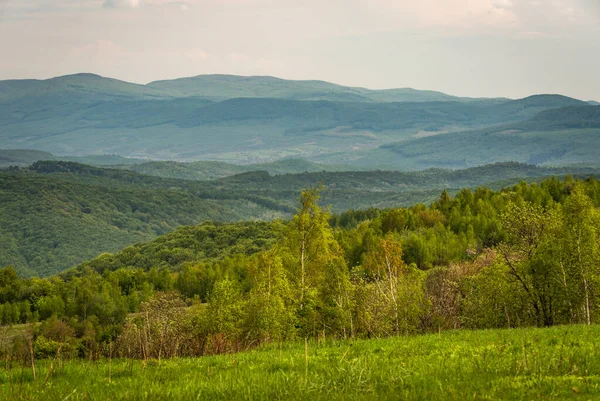 Весняний Пейзаж Сільських Високогір — стокове фото