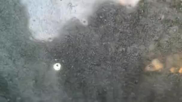 Lavage Voiture Vue Intérieure Travers Pare Brise — Video