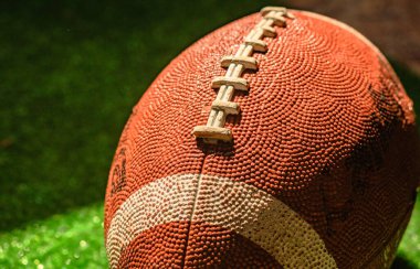 Arka plan olarak Amerikan futbol topu dokusu