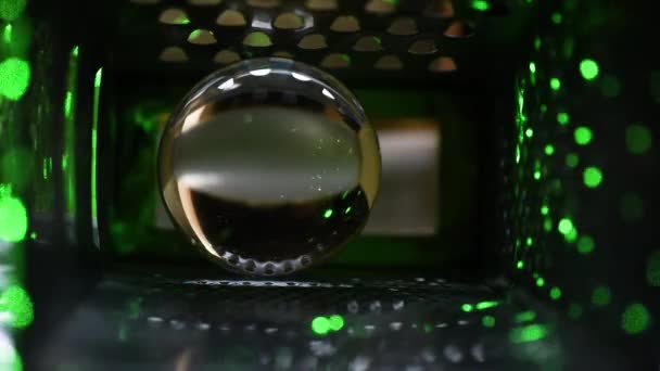 概要レーザー光と結晶球を再生する背景 — ストック動画