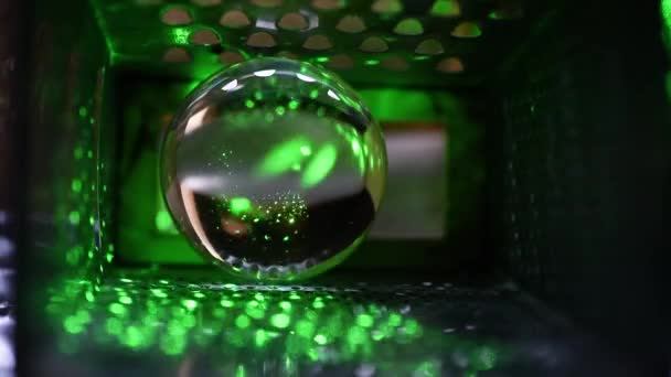 Abstract Background Playing Laser Light Crystal Ball — Stock Video