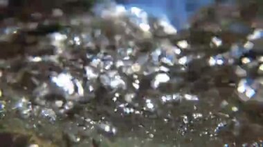 Underwater scenery of a mountain river in the Carpathians