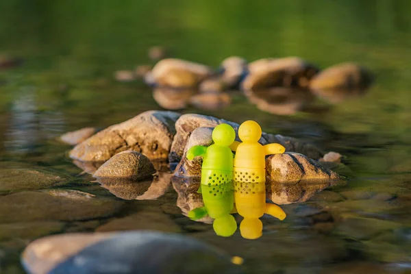 Metaphorical Installation Mountain River Called Rest Mojito Style — Stock Photo, Image