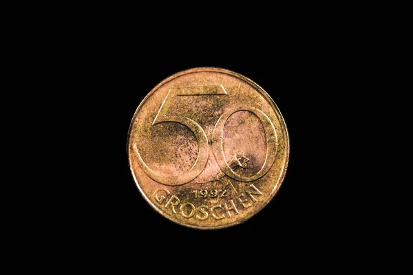 Reverse 1992 Austrian Groschen Coin — Fotografia de Stock