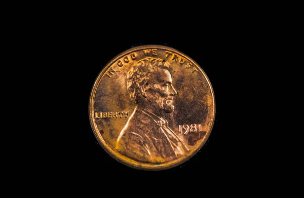 Obverse 1981 American One Cent Coin — 图库照片