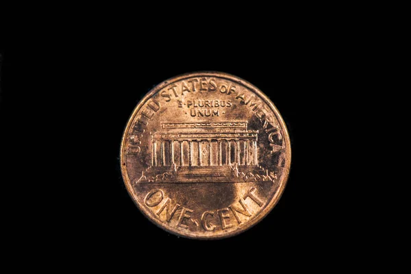 Reverse 1999 American One Cent Coin — стокове фото