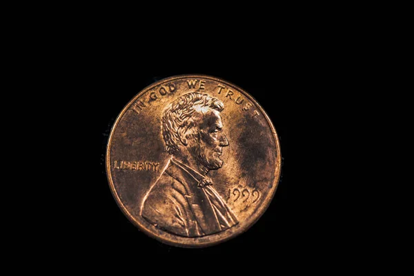 Obverse 1999 American One Cent Coin — ストック写真