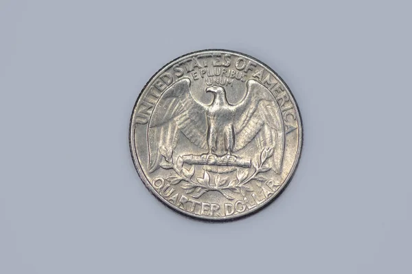 Зворотний Бік Американської Чвертьдоларової Монети 1967 Року — стокове фото
