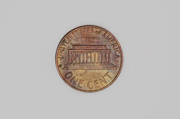 Reverse 1977 American One Cent Coin — Fotografia de Stock