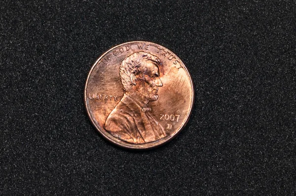 Obverse 2007 American One Cent Coin — ストック写真