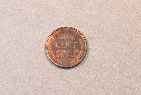 Obverse 1958 American One Cent Coin — 图库照片