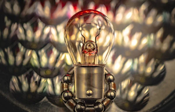Close Miniature Electric Light Bulb — Zdjęcie stockowe