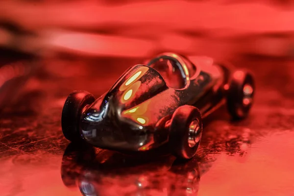 Miniature Souvenir Racing Car Red Lighting — Φωτογραφία Αρχείου