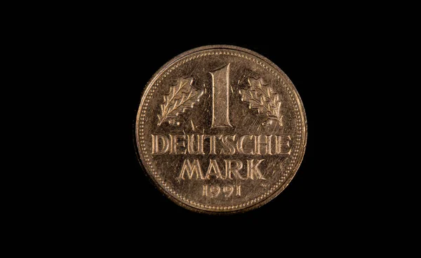 Reverse 1991 German Mark Coin — Stock fotografie