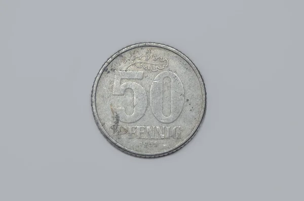 Reverse 1958 German Pfennig Coin — Stockfoto