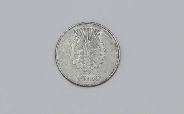 Obverse 1950 German Pfennig Coin — Fotografia de Stock