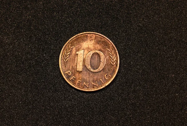 Reverse 1987 German Pfennig Coin — Fotografia de Stock