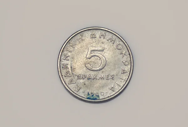 Reverse 1990 Greek Drachma Coin — ストック写真
