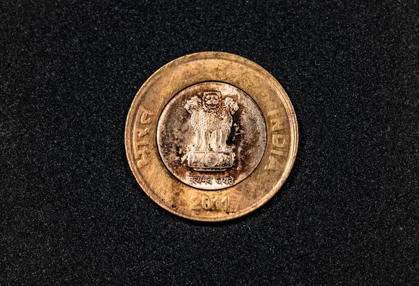 Obverse 2011 Indian Rupee Coin — Fotografie, imagine de stoc
