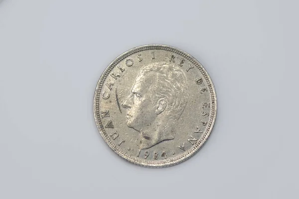 Obverse 1984 Spanish Peseta Coin — 스톡 사진