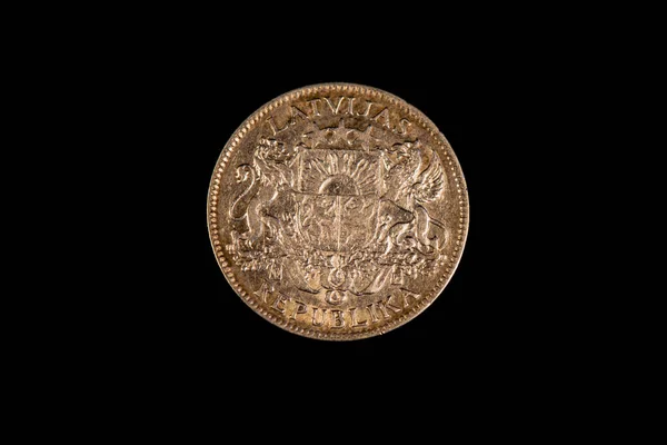 Obverse 1924 Latvian Lats Coin — Stockfoto
