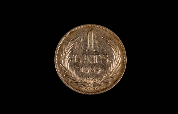 Reverse 1924 Latvian Lats Coin — 스톡 사진