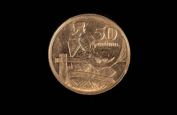 Reverse 1922 Latvian Santims Coin — Zdjęcie stockowe