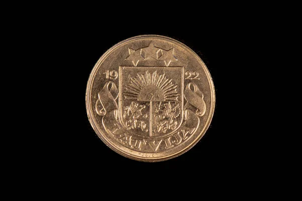 Obverse 1922 Latvian Santims Coin — Stockfoto