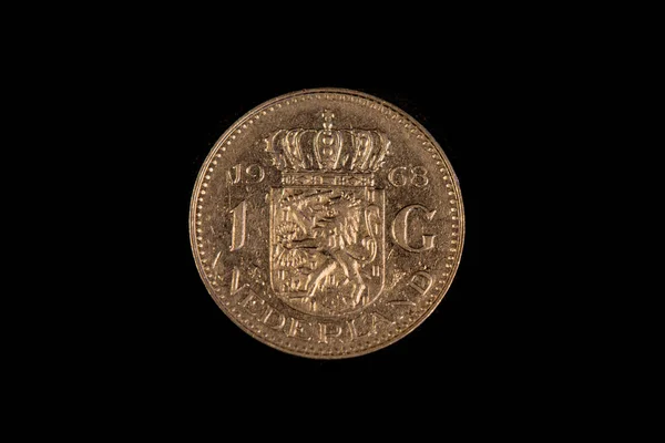 Reverse 1968 Dutch Gulden Coin — 스톡 사진