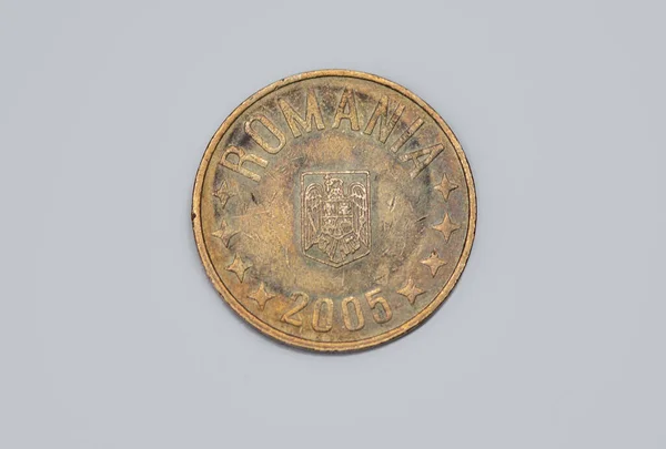 Obverse Romanian Bani Coin 2005 — стокове фото