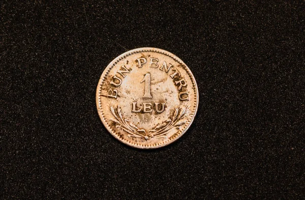 Reverse Romanian Lei Coin 1924 — Fotografie, imagine de stoc
