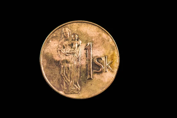 Obverse 1993 Slovenian One Kroon Coin — ストック写真