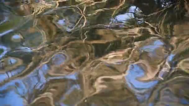Текстурный Узор Света Волнах Горной Реки — стоковое видео