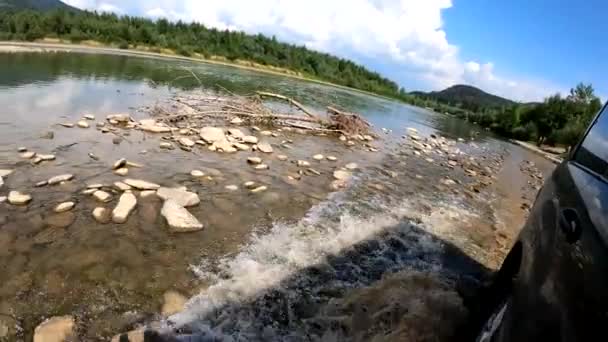 Suv Rio Montanha Verão — Vídeo de Stock