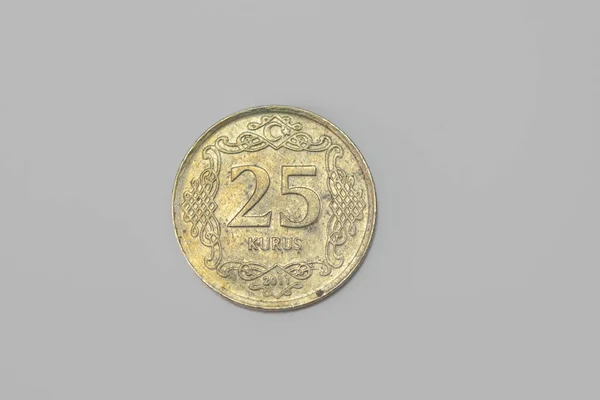 Обратный Ход Турецкой Монеты Куру 2011 Года — стоковое фото