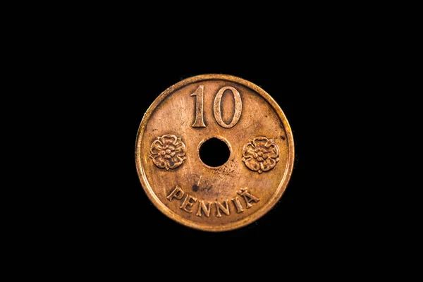 Обратный Ход Финской Центовой Монеты 1943 Года — стоковое фото