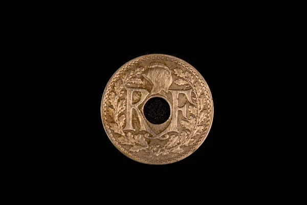 Obverse 1931 French Centime Coin — Fotografie, imagine de stoc