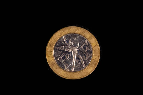 Obverse 1990 French Franc Coin — Stok fotoğraf