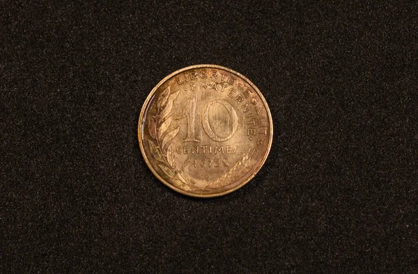 Reverse 1972 French Centime Coin —  Fotos de Stock