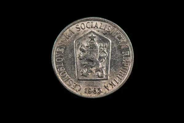 Obverse 1965 Czech Heller Coin — 스톡 사진