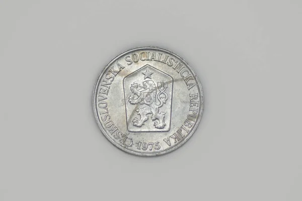 Obverse 1975 Czech Heller Coin — ストック写真